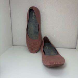 Allbirds Tree Breezers Knit Ballet Flats Women's Size 9 Harvest Rose Mauve Pink
